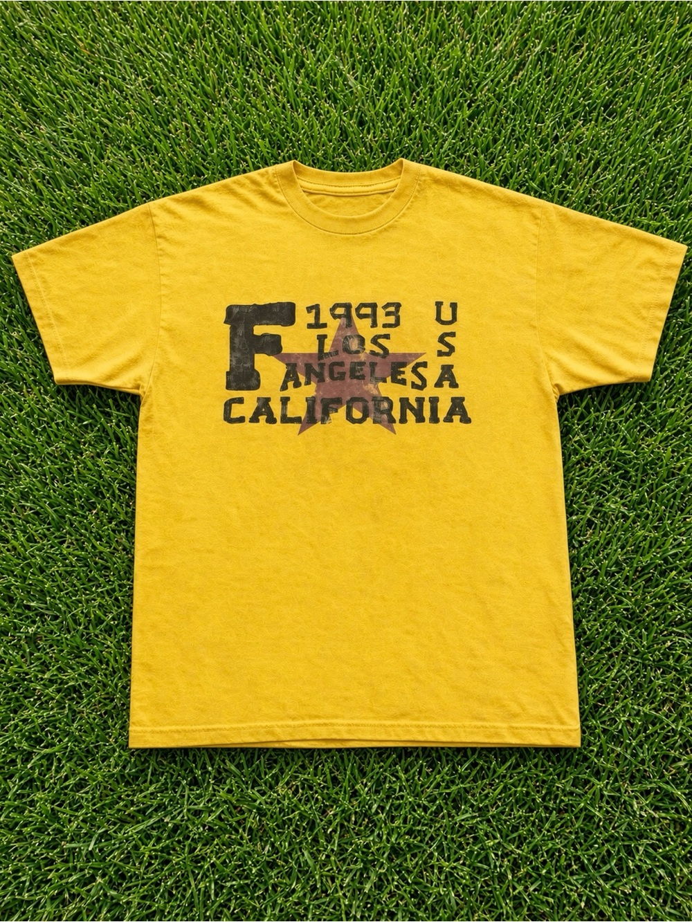 Gildan Yellow Los Angeles California Graphic Tee